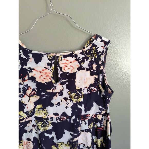 Gap Maternity Women's Size XS Black Floral Sleeveless Mini Dress - Picture 3 of 6